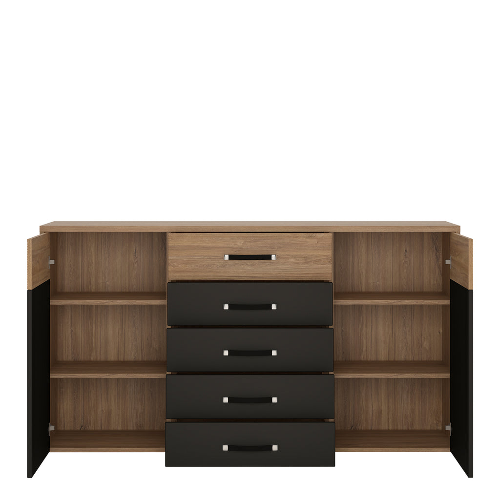 Monaco 2 Door 5 Drawer Wide Cupboard
