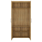 Cortina Tall Wide 2 Door glazed Display Cabinet in Grandson Oak