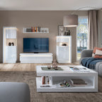 Lyon Designer Coffee Table in White and High Gloss