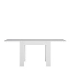 Lyon Small Extending Dining Table 90-180cm in White and High Gloss