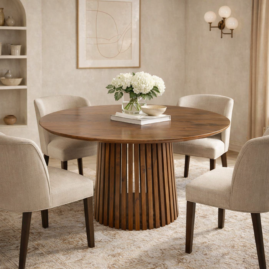 Olsen Mango Wood Round Dining Table