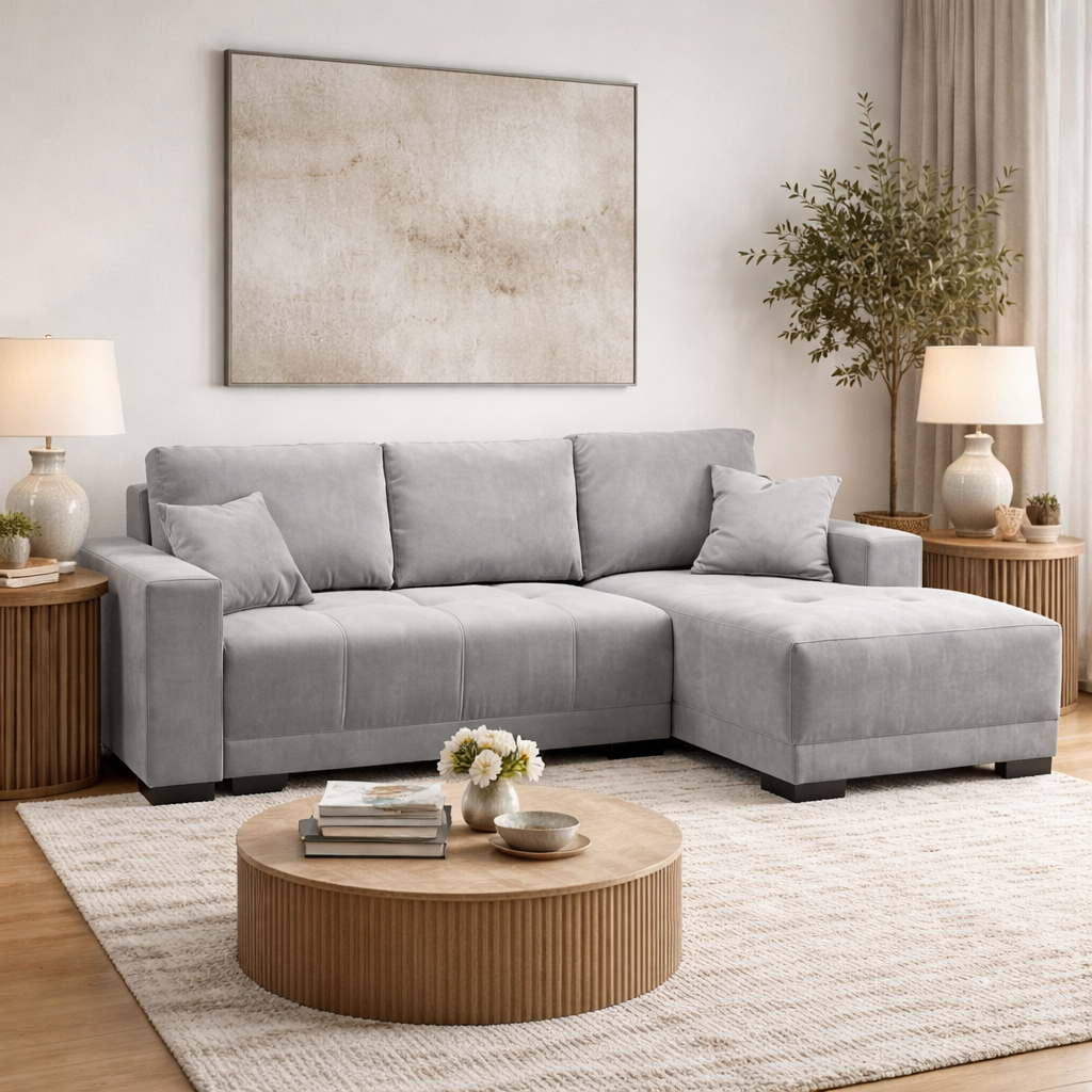 Cimiano Sofabed Grey Right Hand Facing Corner Eastley | Kip | Quercioli | Barete | Metropolitan | Portobello | Aissa Style