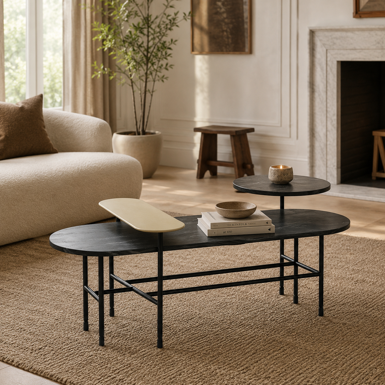 Serrano Black Oak Veneering Coffee Table