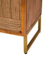 Teora Mango Wood Paper Rope Detail Four Door Sideboard