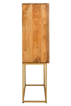 Teora Paper Rope Detail Two Door Mango Wood Cabinet