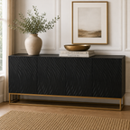 Ripples Black Painted Sideboard