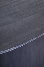 Perdoba Mango Wood Oval Dining Table in Black Finish