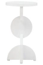 Walsa Whitewash Mango Wood Abstract Side Table