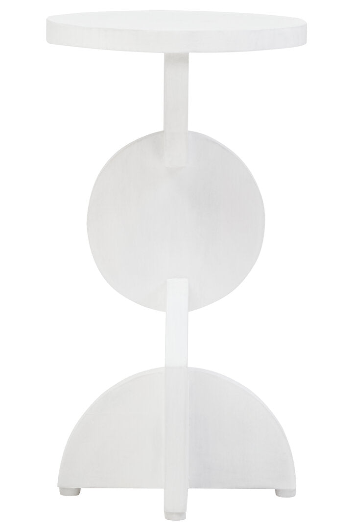 Walsa Whitewash Mango Wood Abstract Side Table
