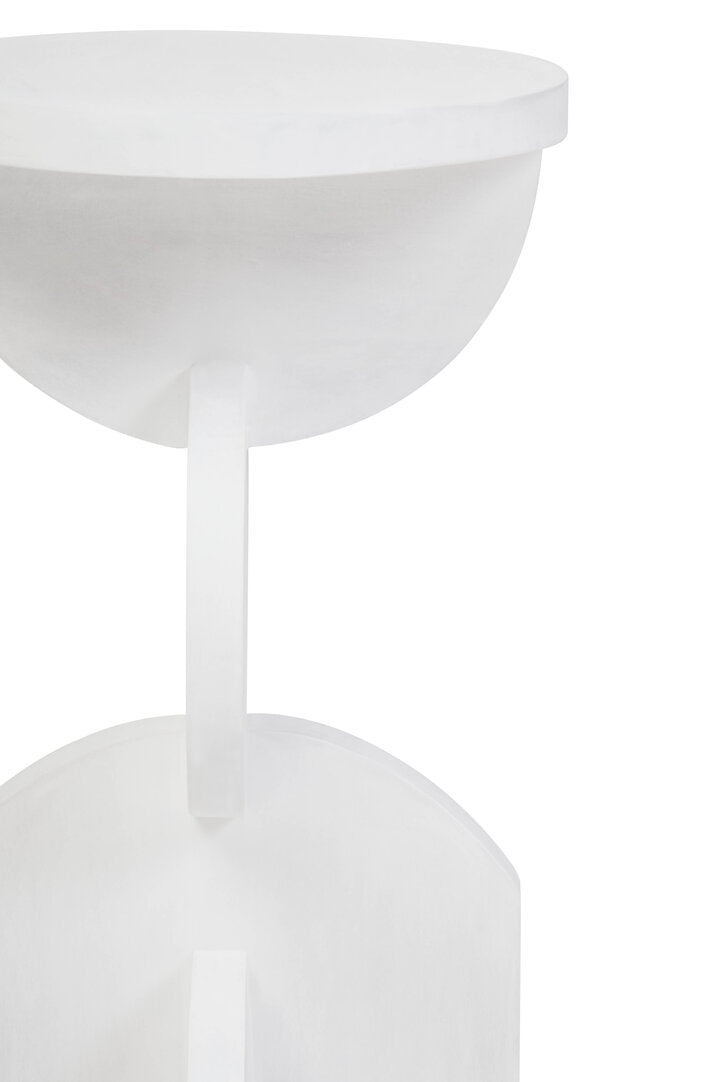 Walsa Whitewash Mango Wood Abstract Side Table