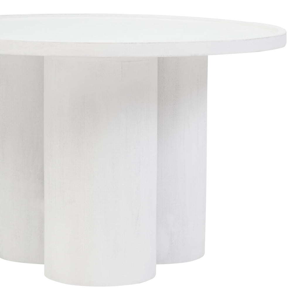 Walsa Whitewash Mango Wood Column Detail Coffee Table