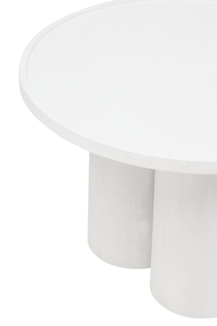 Walsa Whitewash Mango Wood Column Detail Coffee Table
