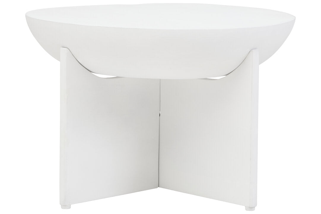 Walsa Whitewash Mango Wood Round Coffee Table