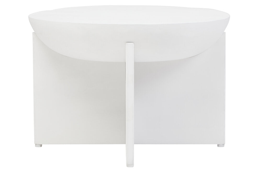 Walsa Whitewash Mango Wood Round Coffee Table