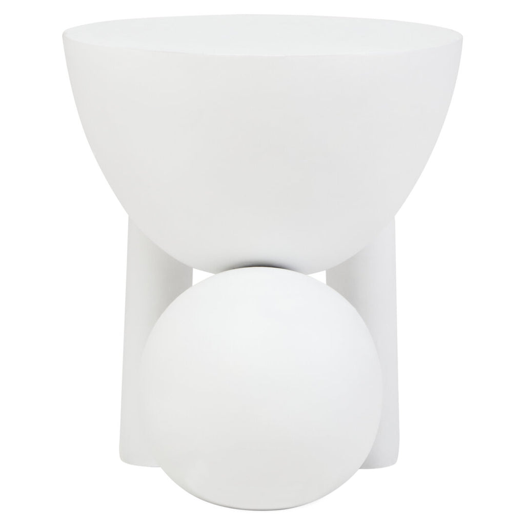 Walsa Whitewash Mango Wood Ball Detail Side Table