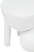 Walsa Whitewash Mango Wood Ball Detail Side Table