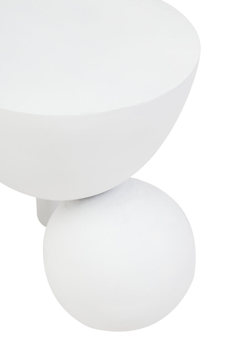 Walsa Whitewash Mango Wood Ball Detail Side Table