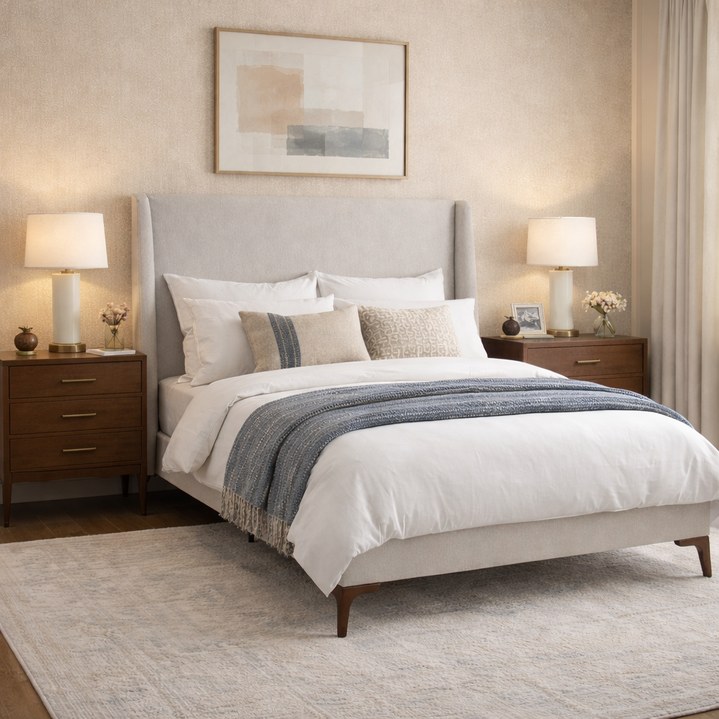 Asteria Stone Textured Weave Double Denver Bed