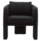 Ozzero Black Boucle Curved Armchair