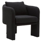 Ozzero Black Boucle Curved Armchair