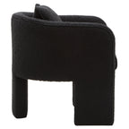 Ozzero Black Boucle Curved Armchair