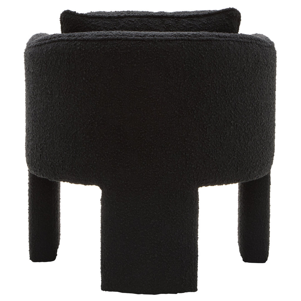 Ozzero Black Boucle Curved Armchair