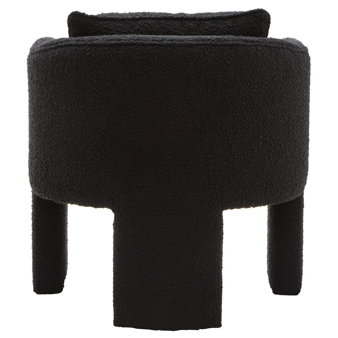 Ozzero Black Boucle Curved Armchair