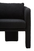 Ozzero Black Boucle Curved Armchair