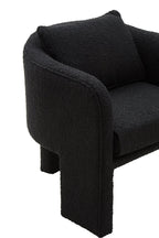 Ozzero Black Boucle Curved Armchair