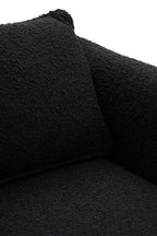 Ozzero Black Boucle Curved Armchair