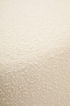 Oliveto Ivory Boucle Curved Revolving Armchair