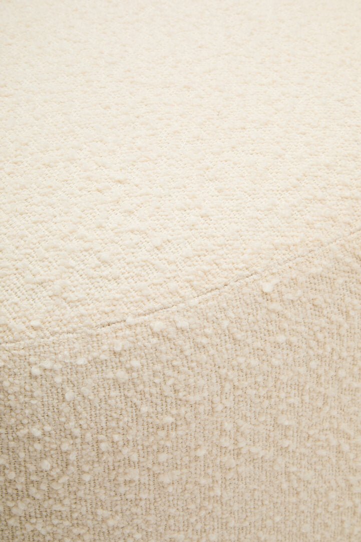 Oliveto Ivory Boucle Curved Revolving Armchair