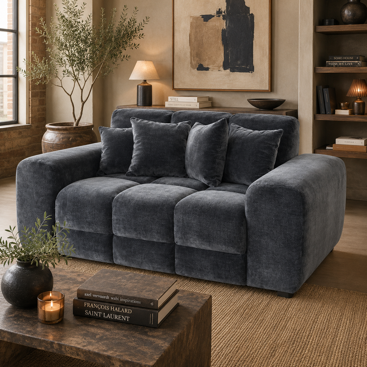 Jacob Sofa Black 2 Seater