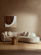 Walsa Natural Mango Wood Column Detail Coffee Table