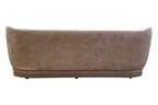 Delray Deep Stone Chenille Curved Three Seater Sofa