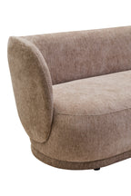 Delray Deep Stone Chenille Curved Three Seater Sofa