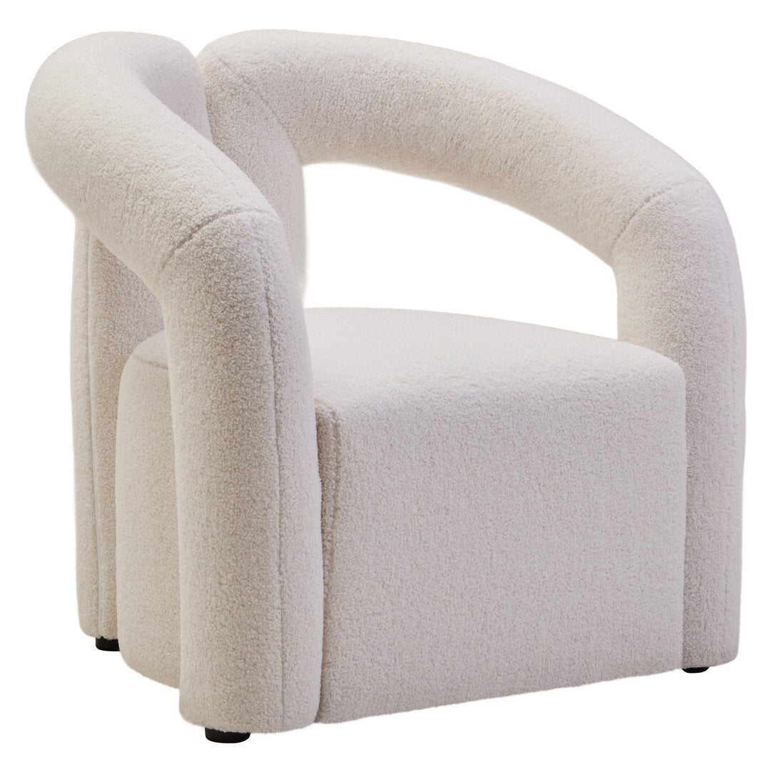 Davina Ivory Boucle Statement Chair