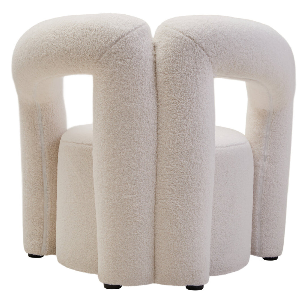 Davina Ivory Boucle Statement Chair