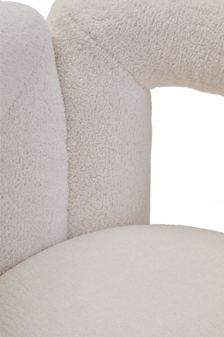Davina Ivory Boucle Statement Chair