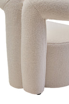 Davina Ivory Boucle Statement Chair