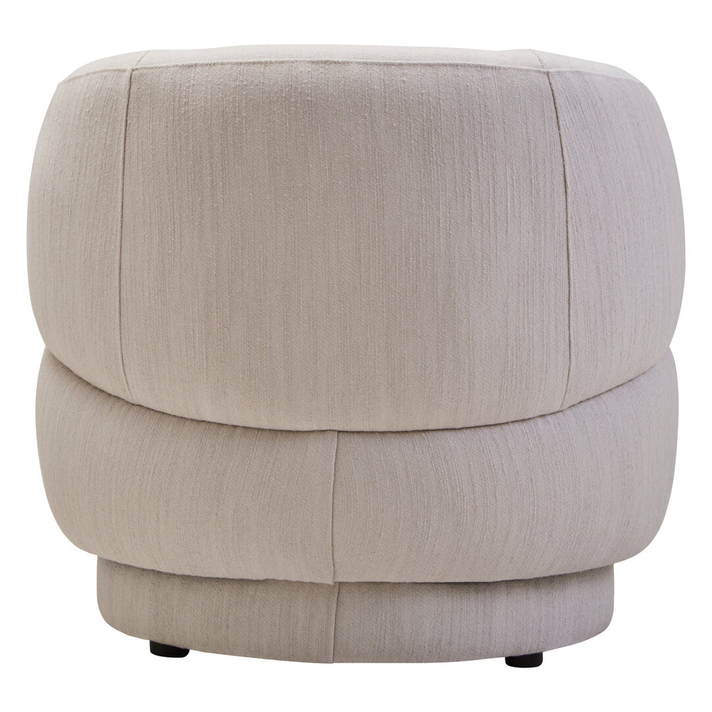 Dale Ivory Linen Curved Chair