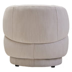 Dale Ivory Linen Curved Chair