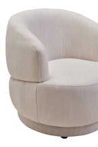 Dale Ivory Linen Curved Chair