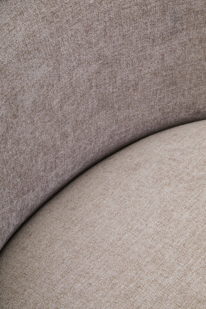 Drake Taupe Chenille Curved Chair