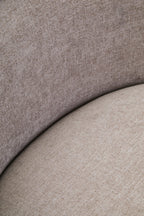 Drake Taupe Chenille Curved Chair