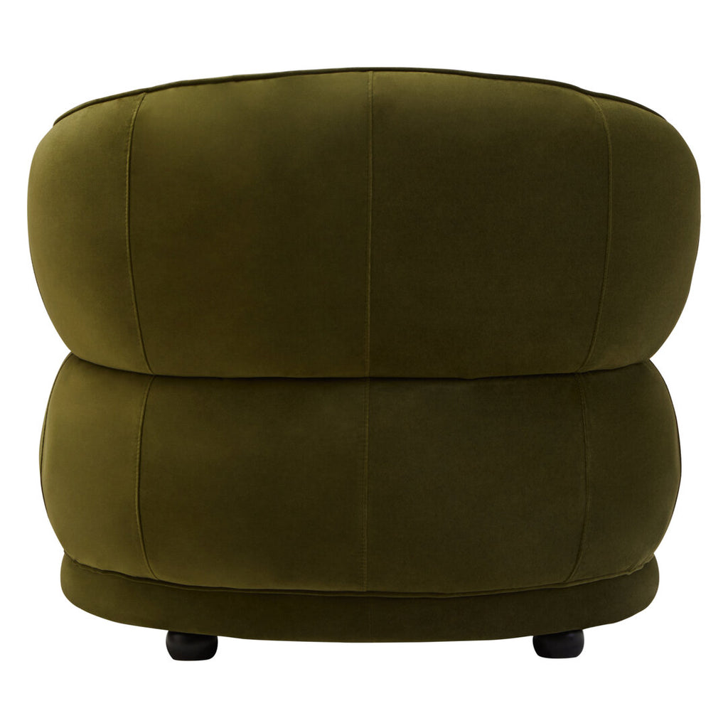 Darla Forest Green Curved Velvet Chair