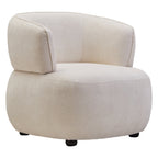 Dasha Ivory Chenille Curved Chair