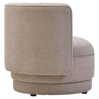 Drake Taupe Chenille Curved Chair
