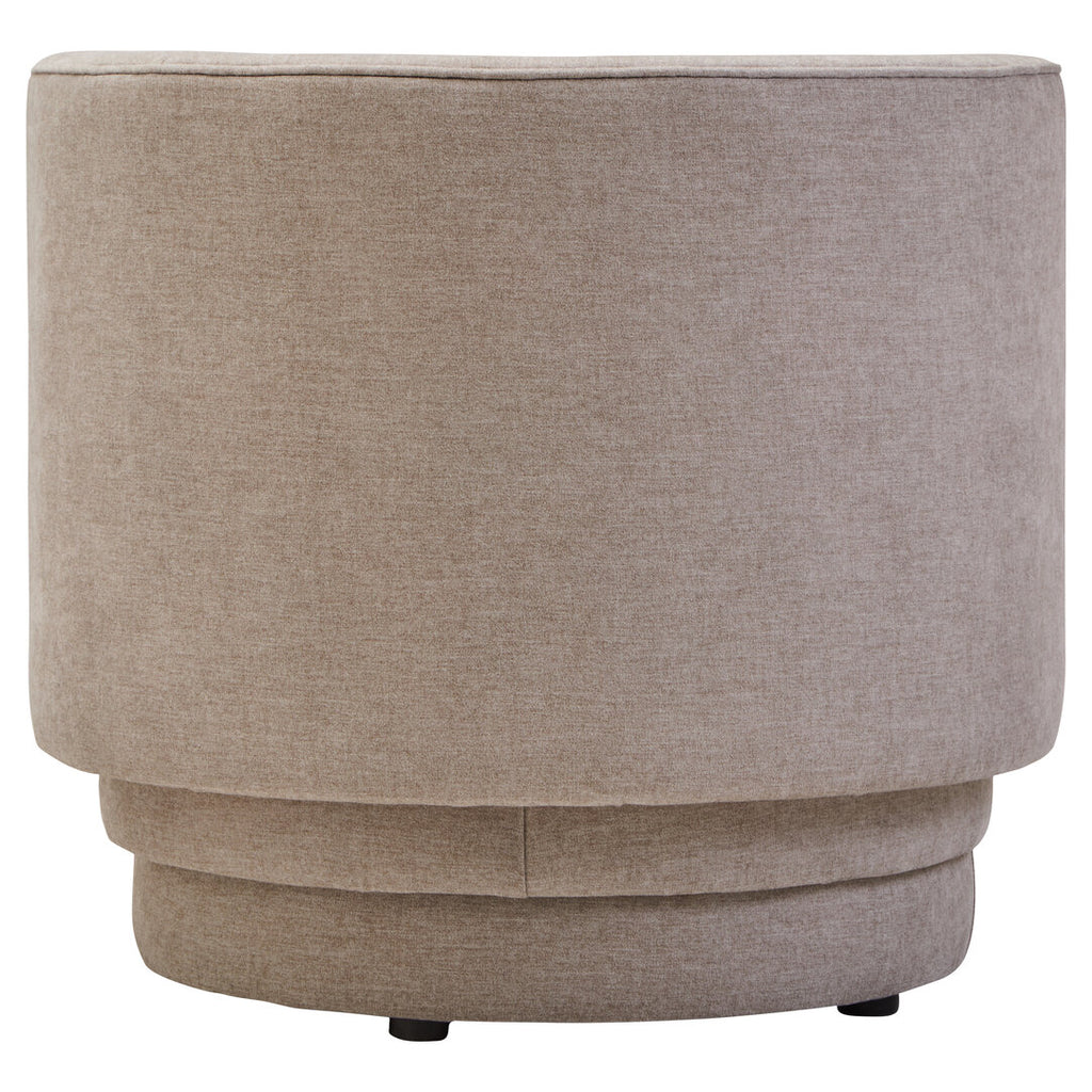 Drake Taupe Chenille Curved Chair
