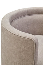 Drake Taupe Chenille Curved Chair